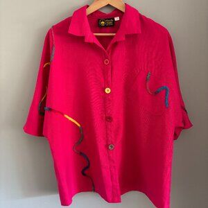 Vintage Playful Button Down Shirt